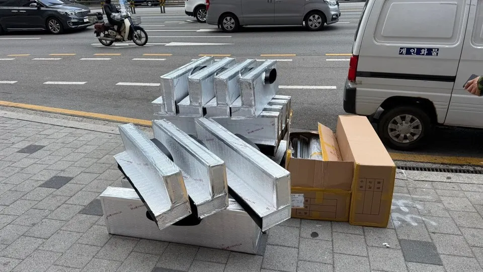 아파트 전열교환기 설치 현장 사진