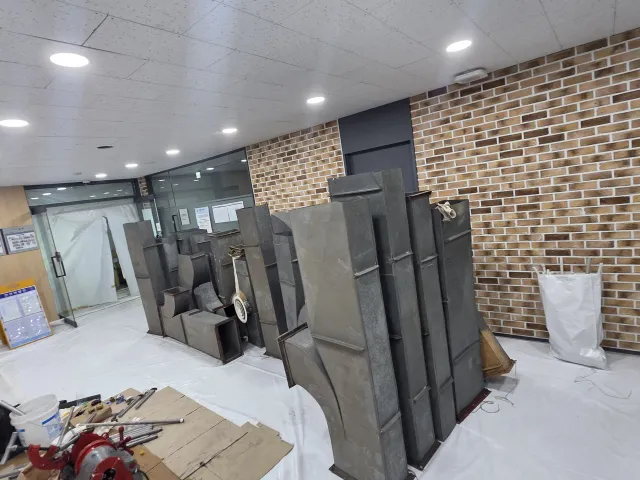 공용부 전열교환기 덕트 설치 시공 완료 사진